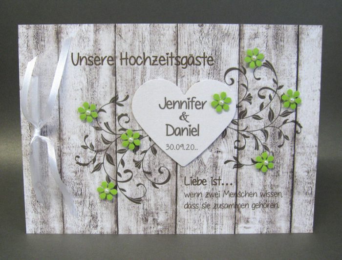 Gästebuch Holzoptik 10028 in 4 Farben, A5 – Bild 4
