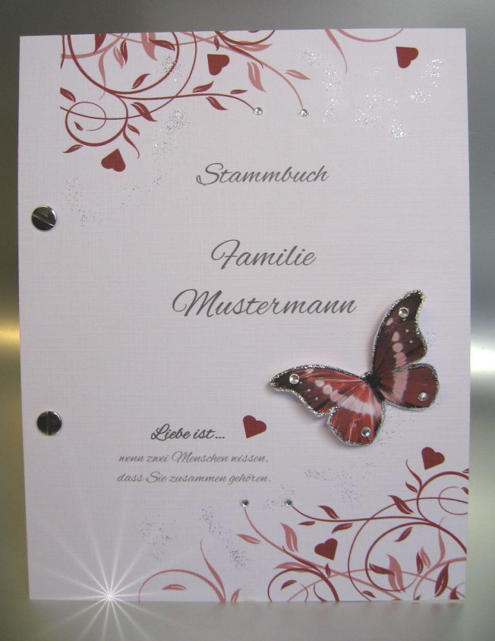 Stammbuch 11008 mit Schmetterling in 5 Farben, A5 – Bild 5
