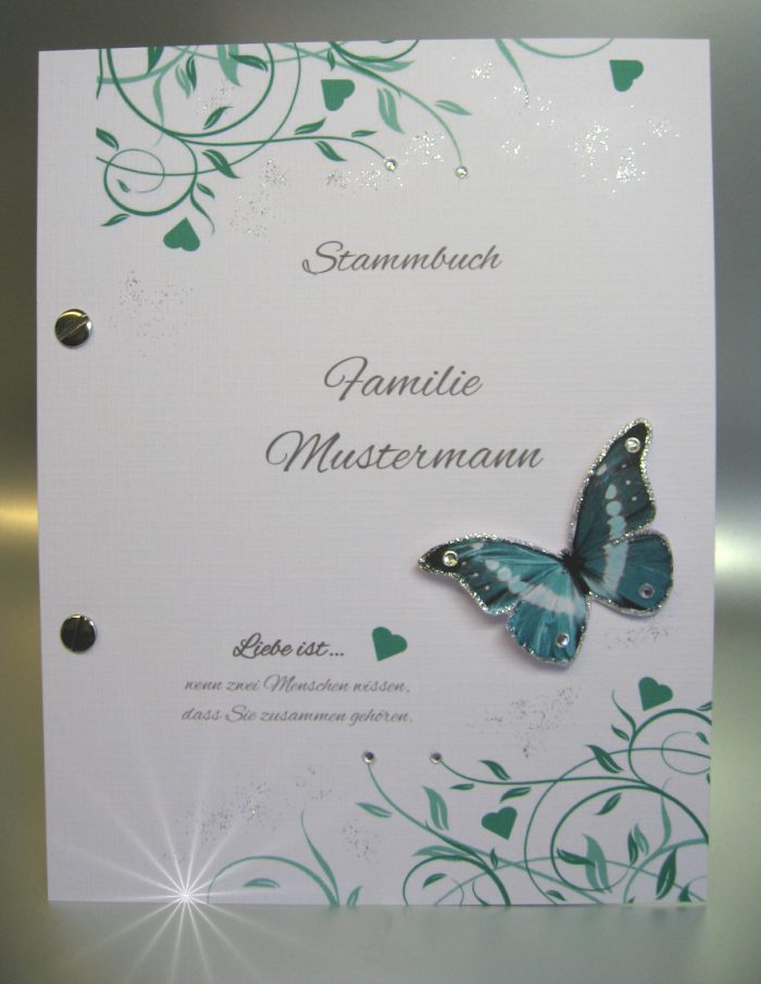 Stammbuch 11008 mit Schmetterling in 5 Farben, A5 – Bild 4
