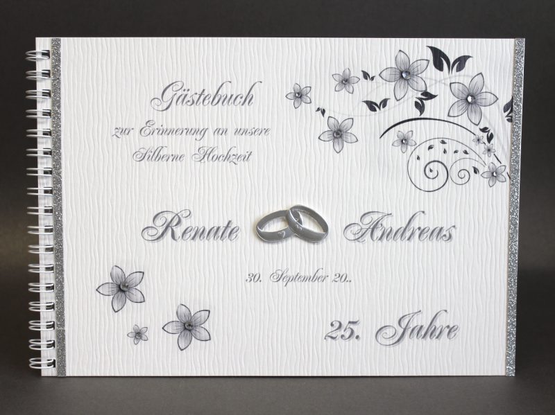 Gästebuch zur silbernen Hochzeit 12504 Die Karte