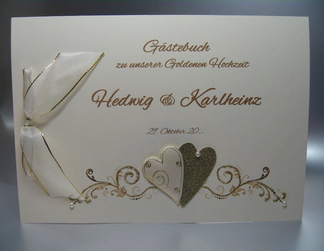 Gästebuch zur Goldenen Hochzeit 12805 Die Karte