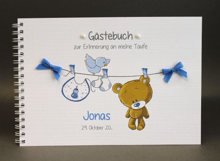 Gästebuch zur Taufe 13509 in 2 Farben