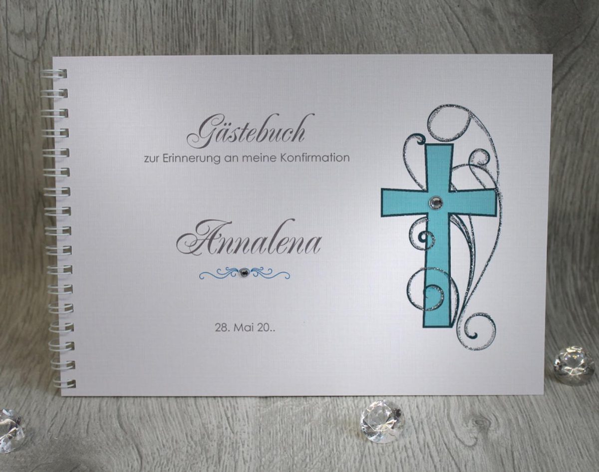 Gästebuch zur Konfirmation-Kommunion in 4 Farben zum kleinen Preis 14010 – Die Karte Webshop