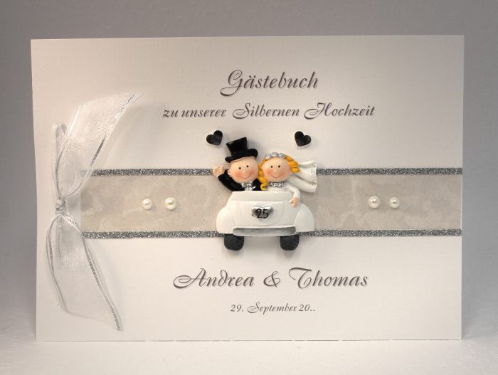 Gästebuch zur silbernen Hochzeit 12505 mit Brautpaar