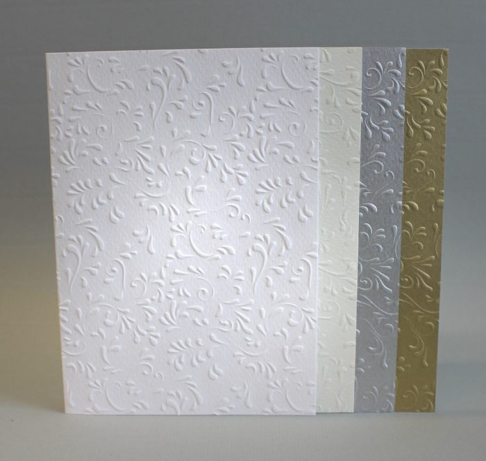 10 Klappkarten "Ornamente" hochformat incl. Umschlag in 4 Farben, 30001