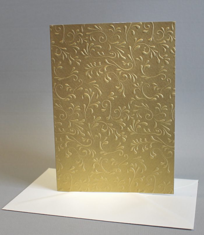 10 Klappkarten "Ornamente" hochformat incl. Umschlag in 4 Farben, 30001 – Bild 5