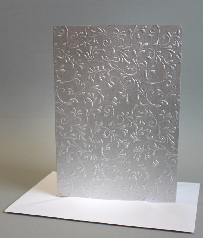 10 Klappkarten "Ornamente" hochformat incl. Umschlag in 4 Farben, 30001 – Bild 4