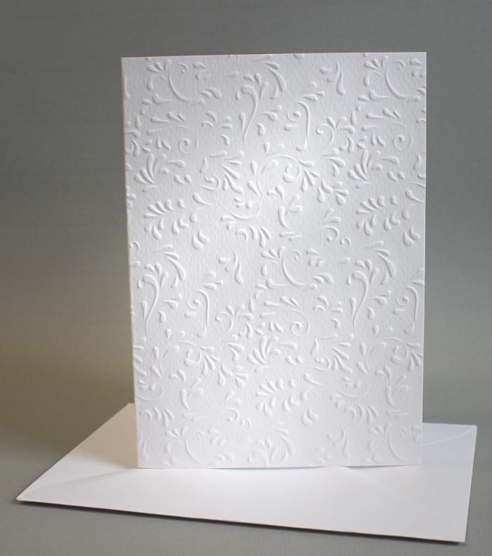 10 Klappkarten "Ornamente" hochformat incl. Umschlag in 4 Farben, 30001 – Bild 2