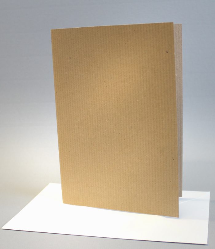 5 Klappkarten Kraftkarton hochformat incl. Umschlag in 2 Farben, 30005 – Bild 3