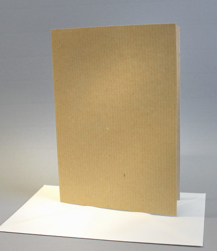5 Klappkarten Kraftkarton hochformat incl. Umschlag in 2 Farben, 30005 – Bild 2