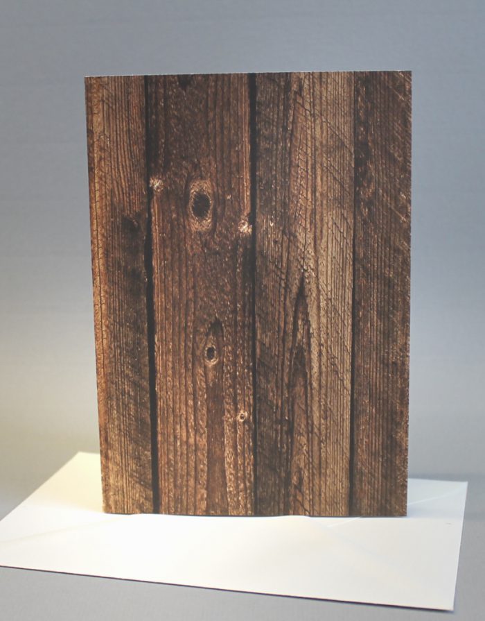 5 Klappkarten Holzoptik hochformat incl. Umschlag in 3 Farben, 30006 – Bild 4