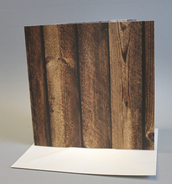 5 Klappkarten Holzoptik quadratisch incl. Umschlag in 3 Farben, 31001 – Bild 4