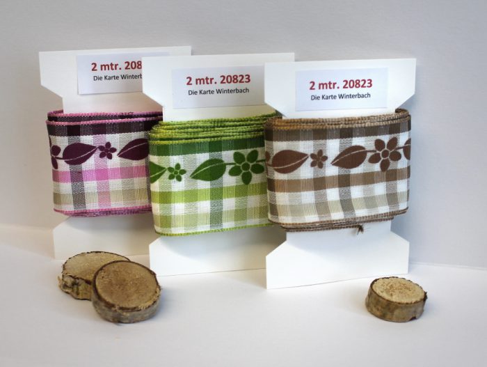 Band "Karoband" zur Kartengestaltung erhältlich in 3 Farben 2mtr. 40mm 20823