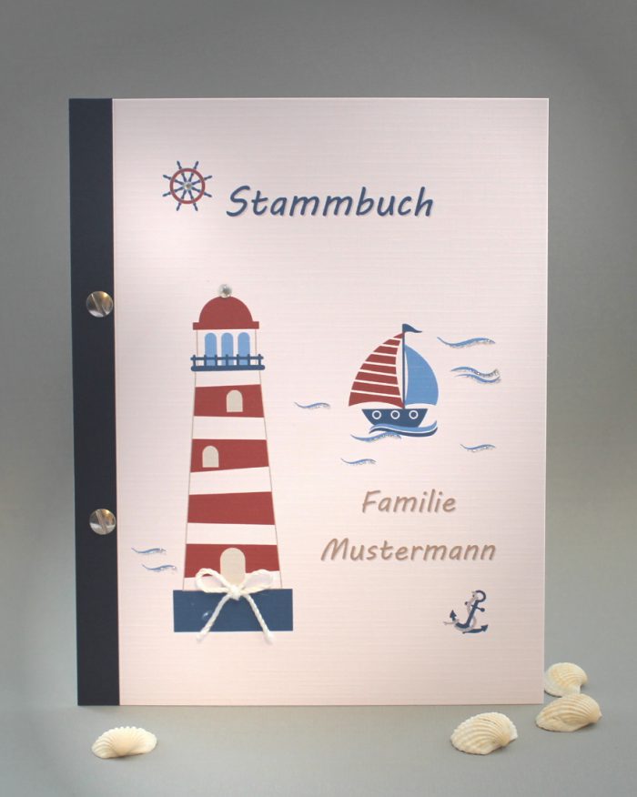 Stammbuch mit Namen Leuchtturm Maritim 10003, A5, zum kleinen Preis