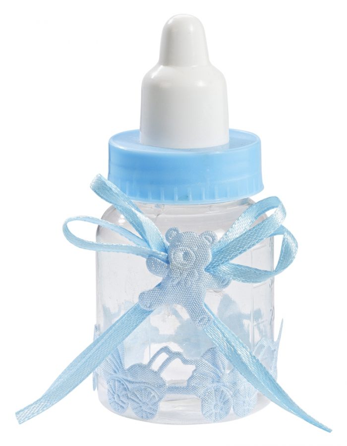 Babyfläschchen Junge, ideal als Deko 3840001