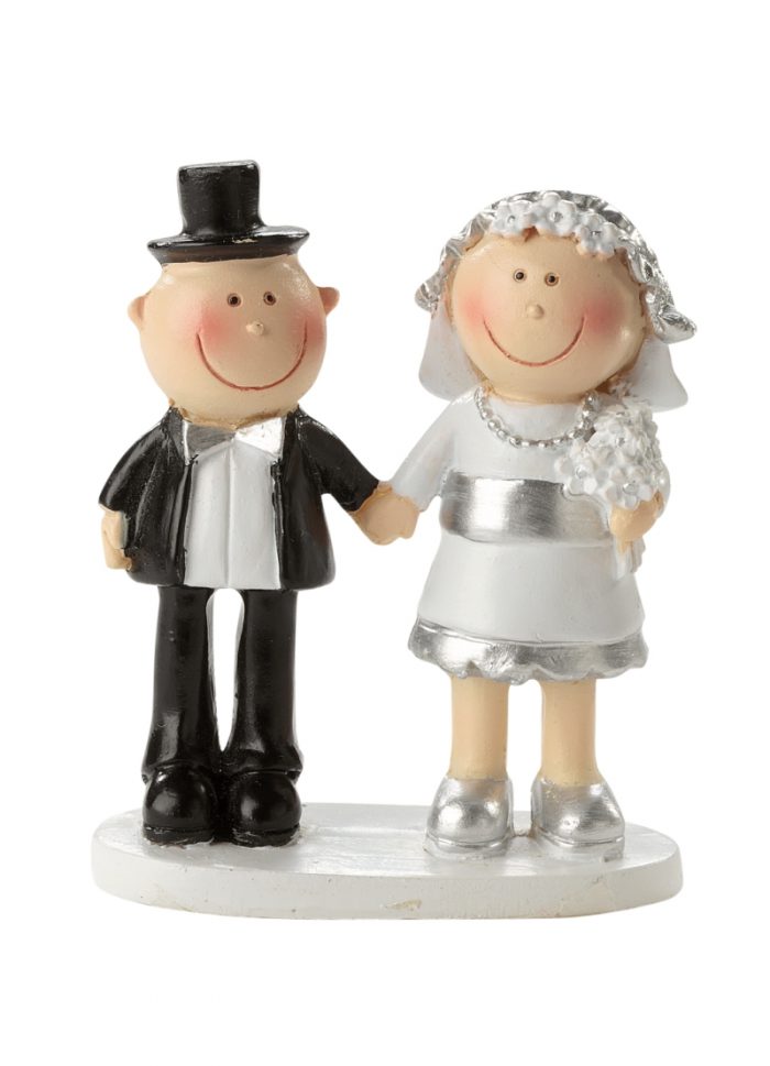 Brautpaar Silberhochzeit als Tortenfigur oder zur Deko 3870032