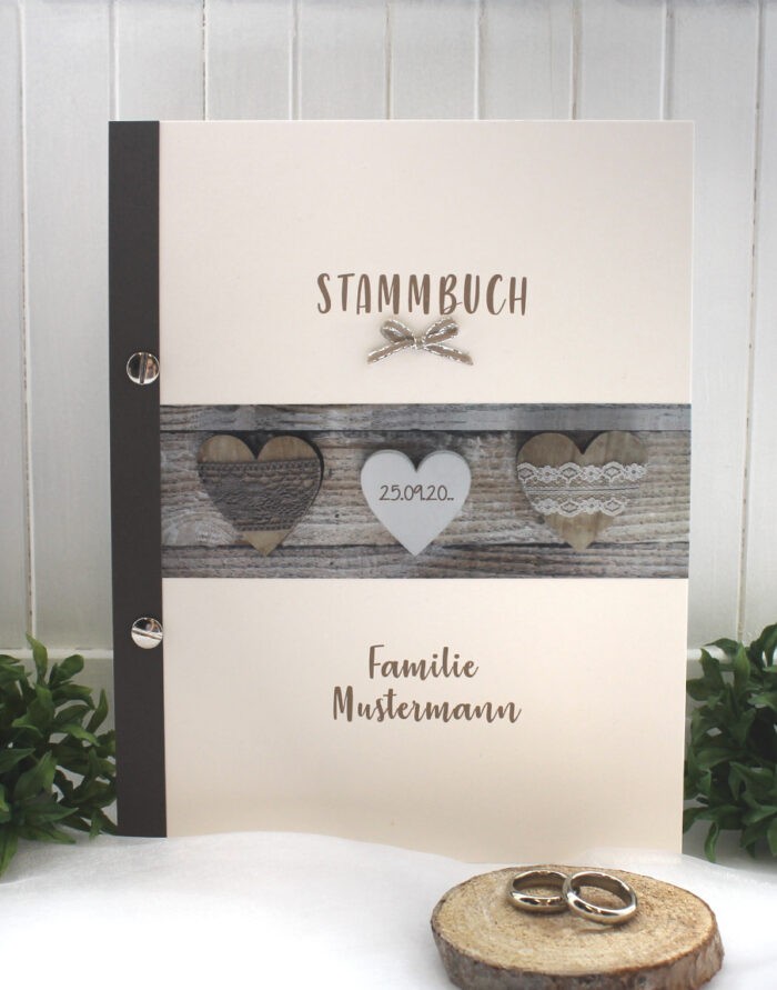 Stammbuch mit Namen ivoire, mit Foto 12037, A5, zum kleinen Preis!!