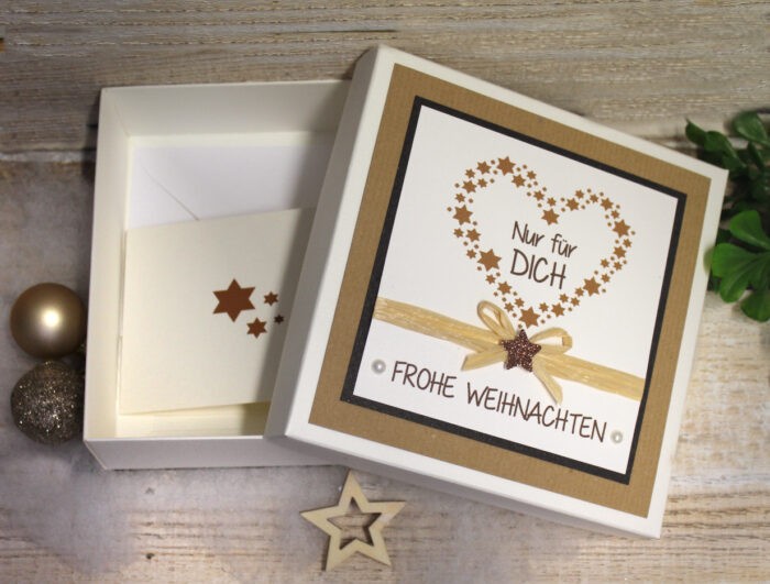 Geschenkschachtel - Geldgeschenk - Gutschein zu Weihnachten incl. Weihnachtskärtchen Design 71012 – Bild 2