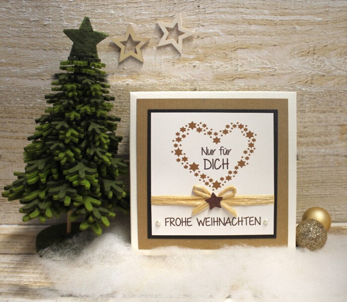 Geschenkschachtel - Geldgeschenk - Gutschein zu Weihnachten incl. Weihnachtskärtchen Design 71012