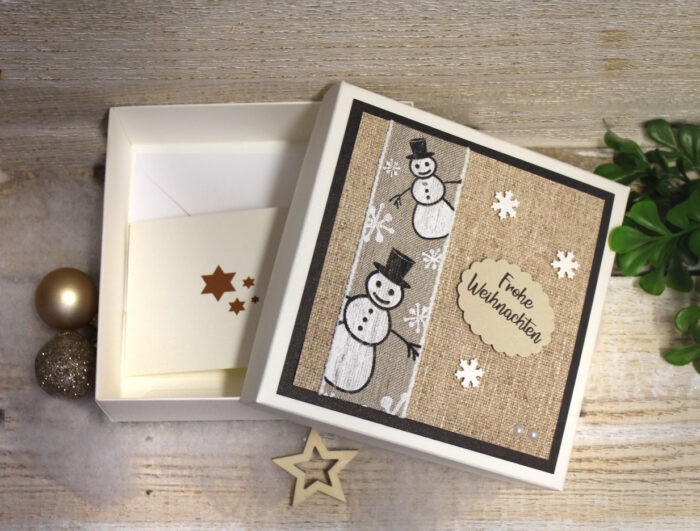 Geschenkschachtel - Geldgeschenk - Gutschein zu Weihnachten incl. Weihnachtskärtchen Design 71014 – Bild 2