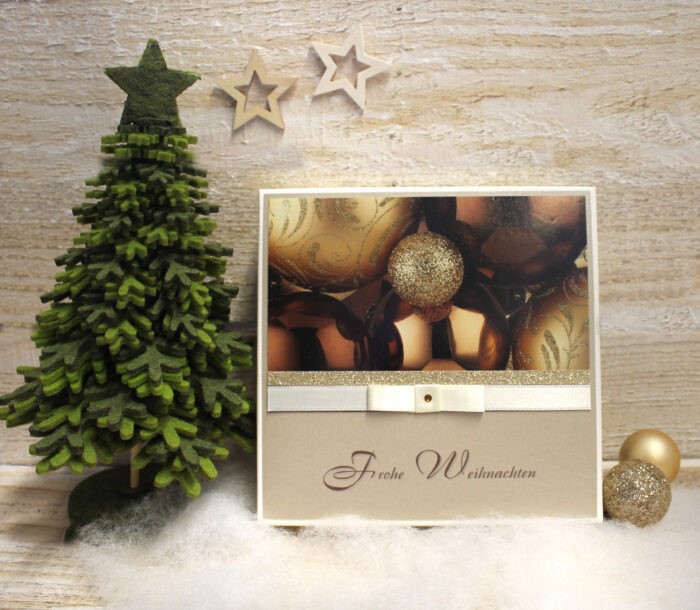 Geschenkschachtel - Geldgeschenk - Gutschein zu Weihnachten incl. Weihnachtskärtchen sehr edel Design 71015