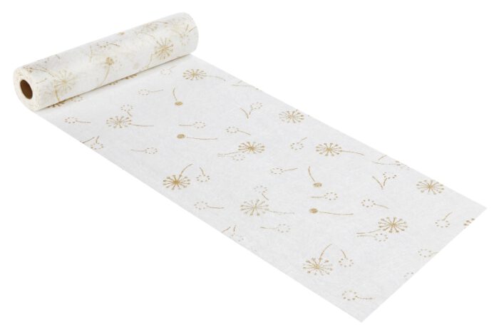15mtr. Dekoflies zur Tischdekoration, Goldene Hochzeit Design "Pusteblume" zum MEGA PREIS!!