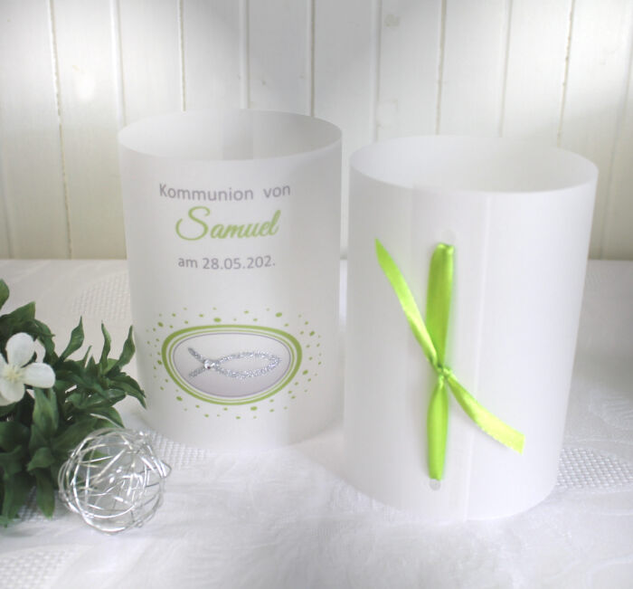 Lichthülle, Windlicht Pergament zur Konfirmation, Kommunion oder Taufe, zum kleinen Preis!! Design 904 – Bild 5