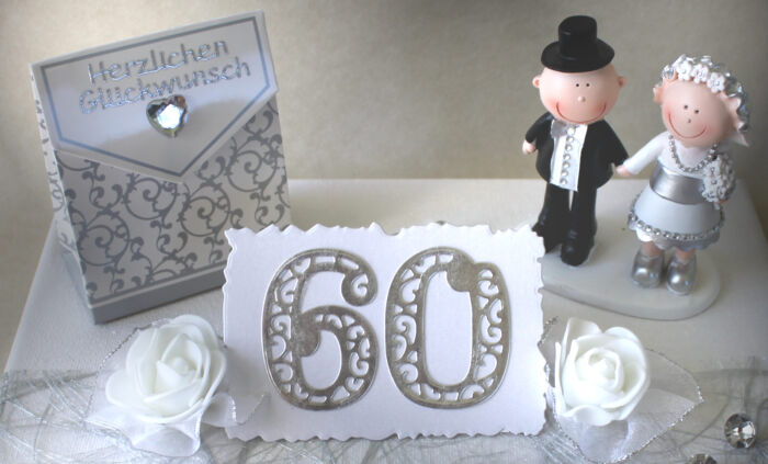 Geldgeschenk zur "Diamantenen Hochzeit" mit Diamanten 70053 – Bild 2