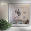 Geschenkschachtel als Rahmen zur Hochzeit "Btautpaar" mit transparentem Schiebedeckel, hochwertige Qualität, Design 8026 – Bild 2