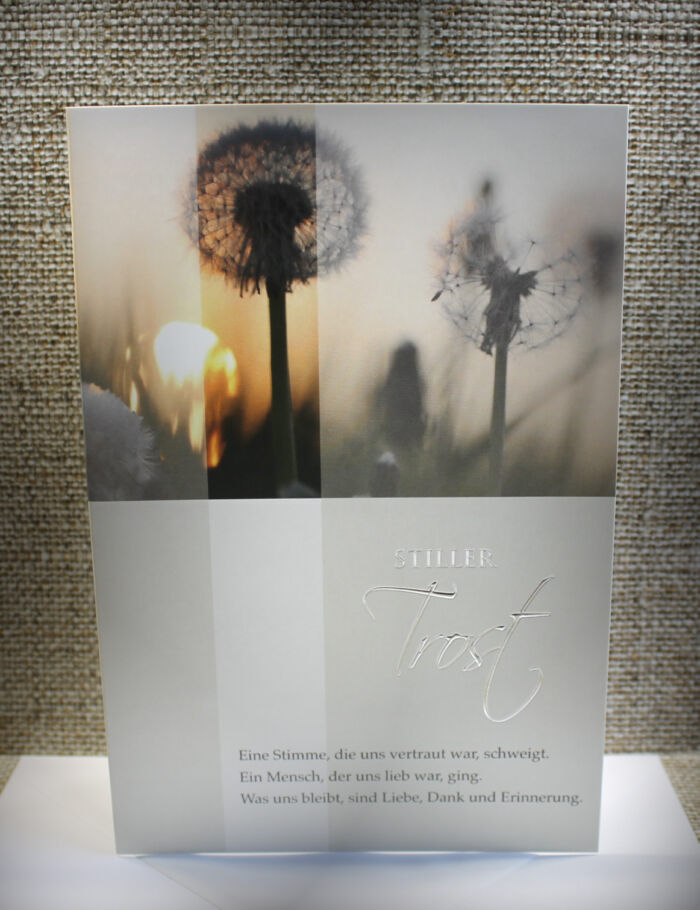 Trauerkarte Pusteblume Design 10