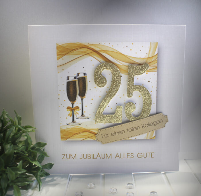 Glückwunschkarte zum Jubliäum, mit Personalisierung und auf Wunsch als Geldgeschenk Design 135