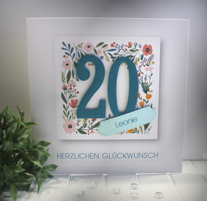 Glückwunschkarte zum Geburtstag, mit Personalisierung und auf Wunsch als Geldgeschenk Design 136