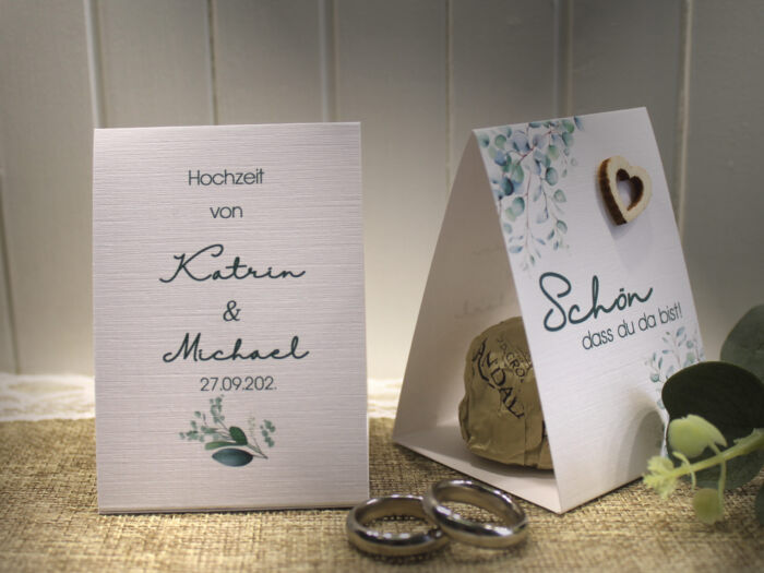 Gastgeschenk "Kleines GOODIE" zur Hochzeit, Schön dass du da bist, zum kleinen Preis! Design 12010 OHNE Inhalt!! – Bild 2